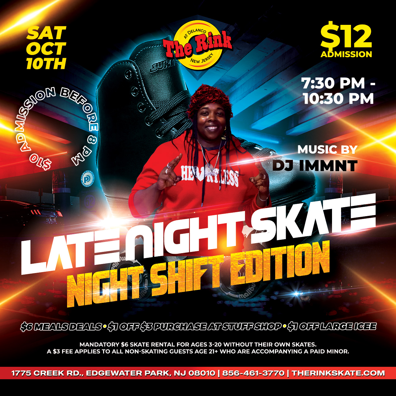 新品！Skate Night 「Skatin'/Noite Toda」 Special Events & Themed Skate Nights | The Rink Skate